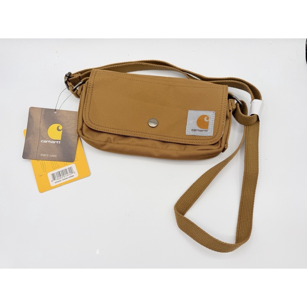 NWT Carhartt Women's Essentials Pouch Crossbody Bag Canvas Snap & Zip Closure